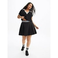 Pleated Active Skirt With Bike Short in Black | Torrid (US & Canada)