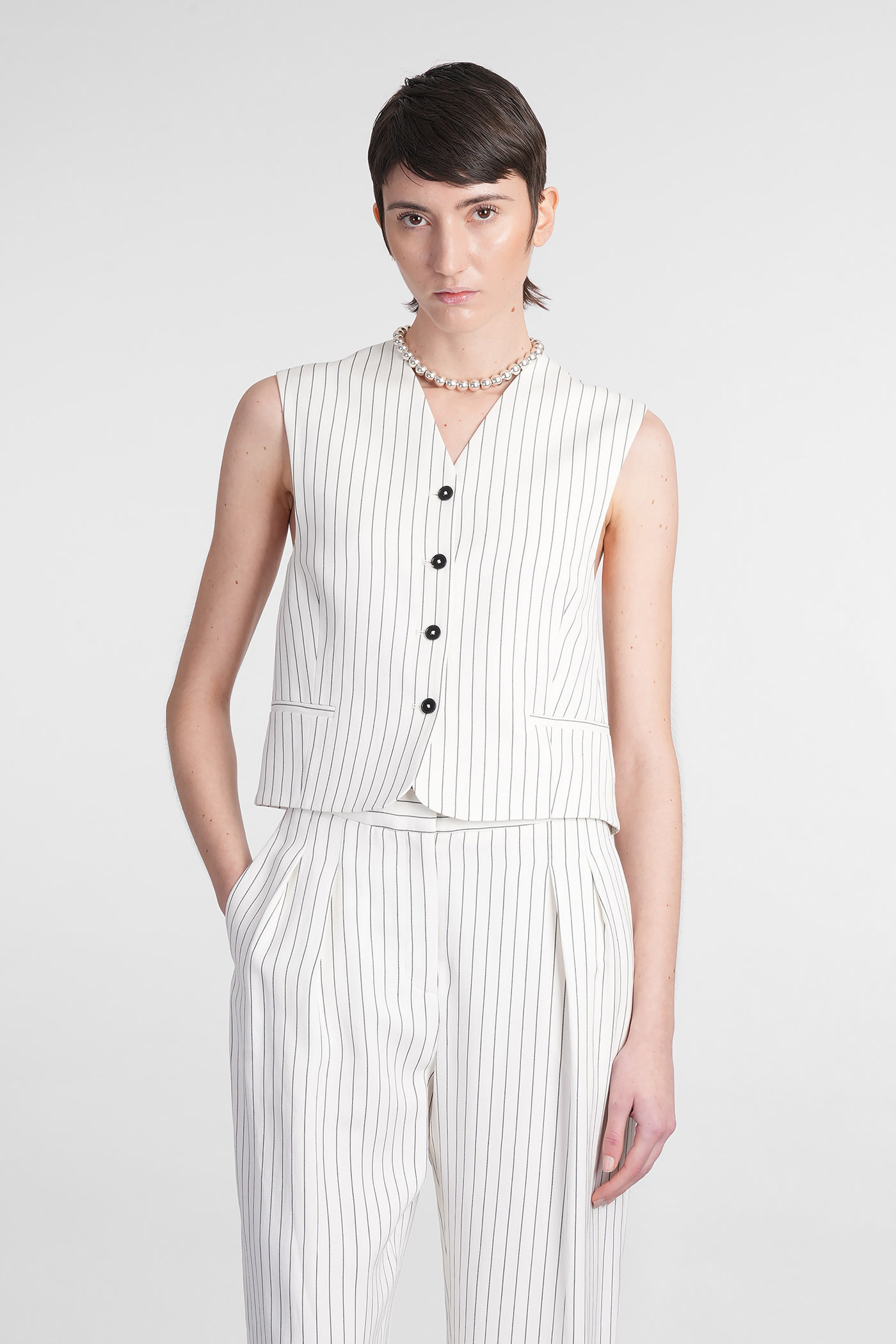 Loulou Studio Vanua Vest In White Viscose | Italist.com US