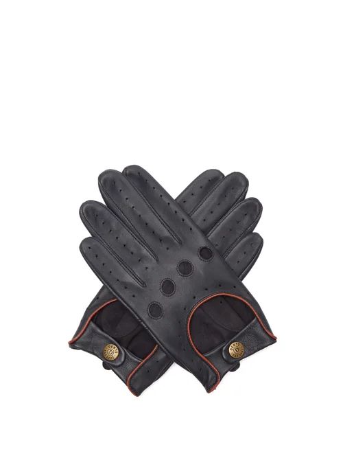 Dents - Delta Leather Driving Gloves - Mens - Navy | Matches (US)