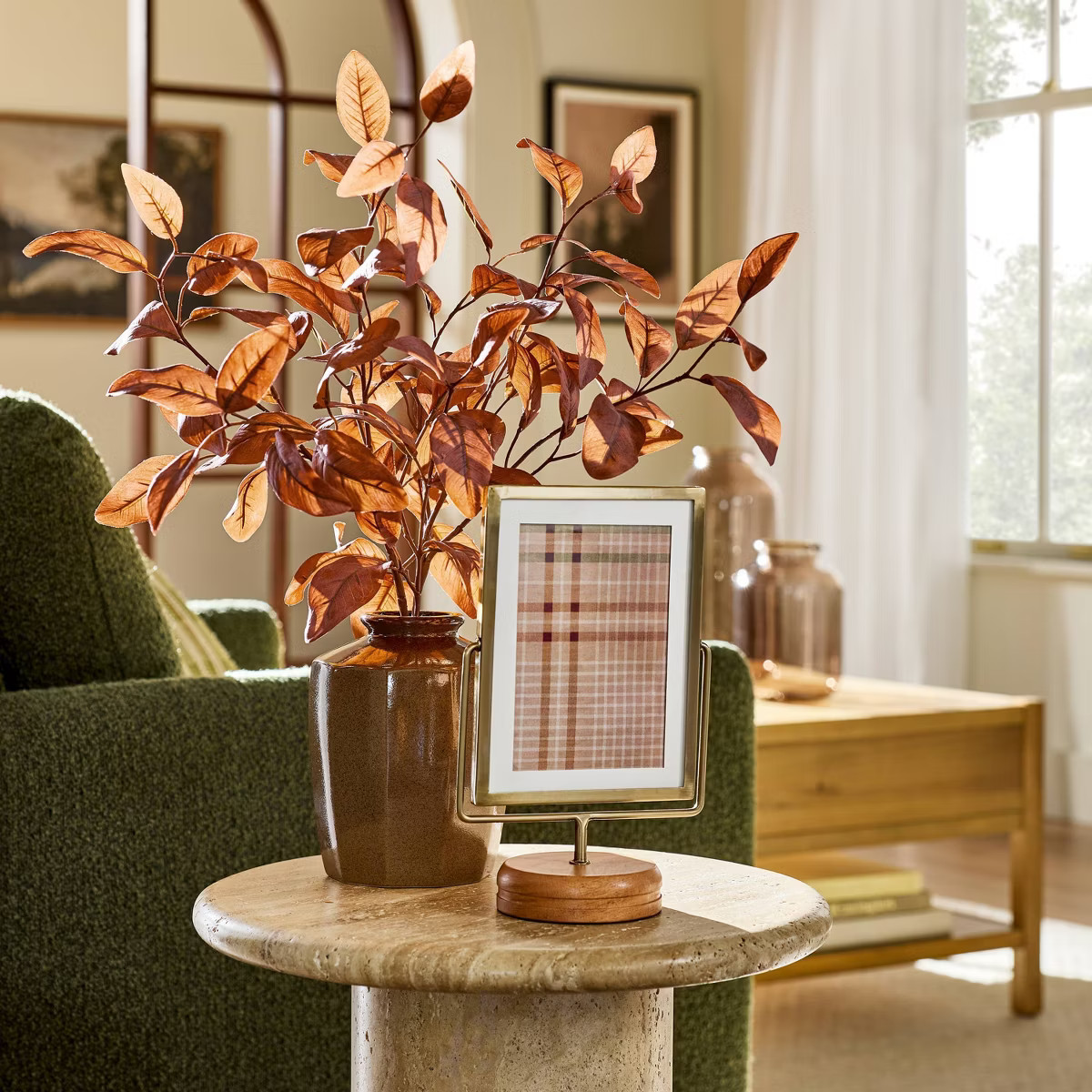 Brass Frame on Wood Pedestal - Hearth & Hand™ with Magnolia | Target