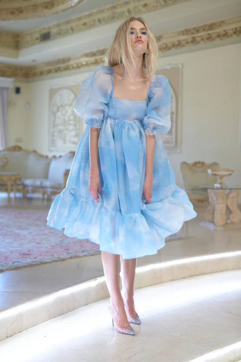 Head in the Clouds French Puff Dress | Selkie Collection