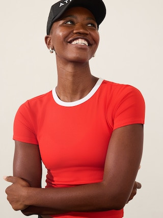 Signature Rib Crop Tee | Athleta