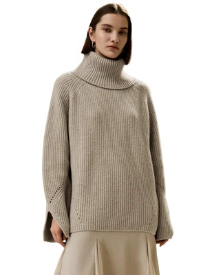 Oversized Merino Wool Sweater with Slit Sleeves for Women | Shop Simon