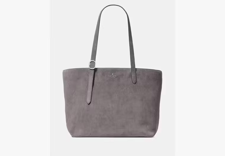Kate Spade 454 Suede Large Tote, Hare Grey | Kate Spade Outlet
