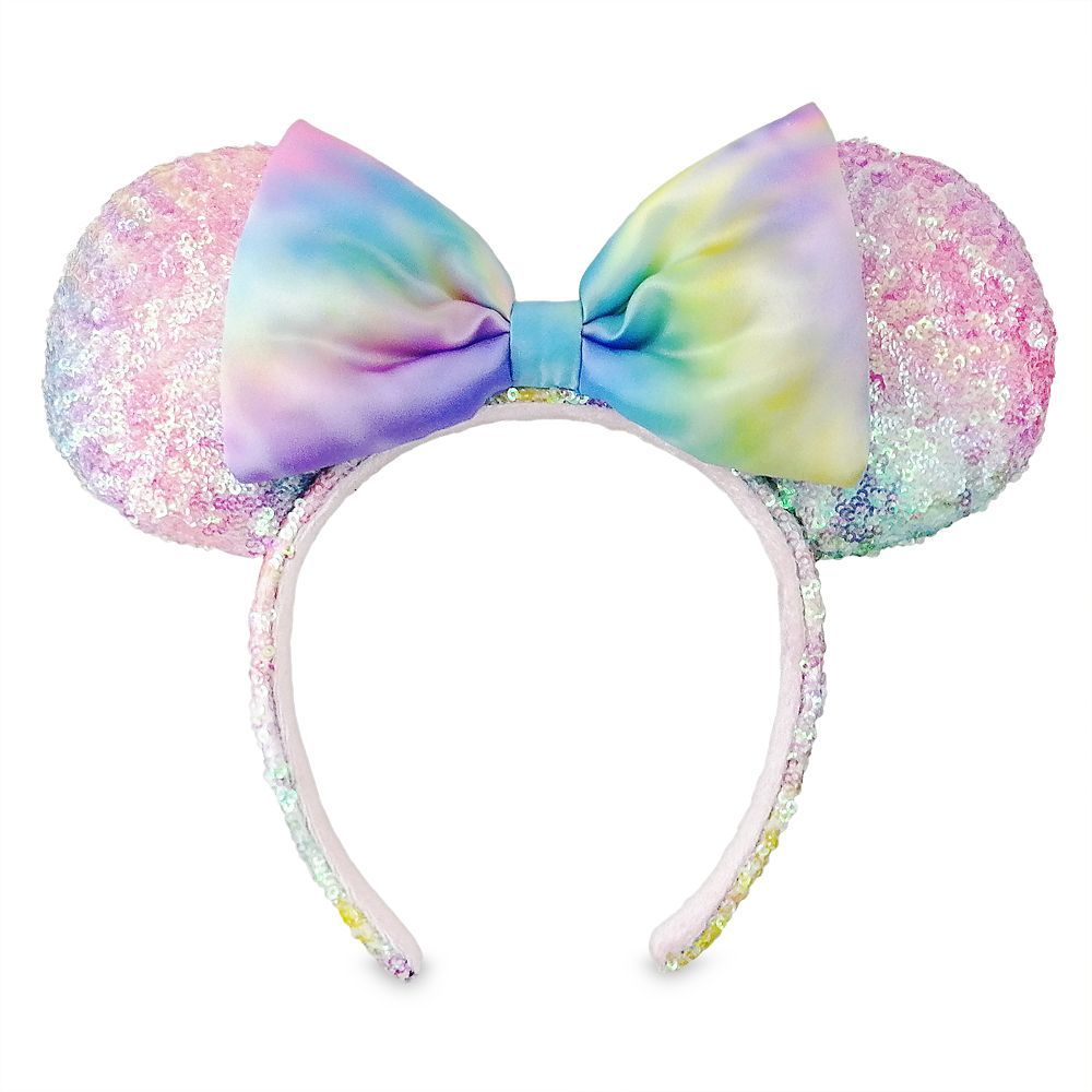 Minnie Mouse Sequin Ear Headband – Pastel Rainbow | shopDisney