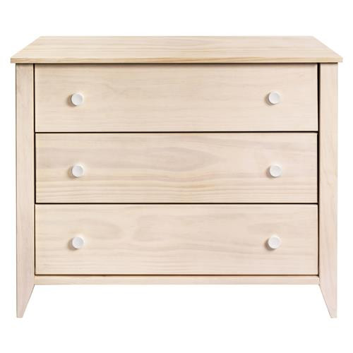 Babyletto Dresser - Sprout Mid Century Natural Wood 3 Drawer Changer with Changing Tray | Kathy Kuo Home