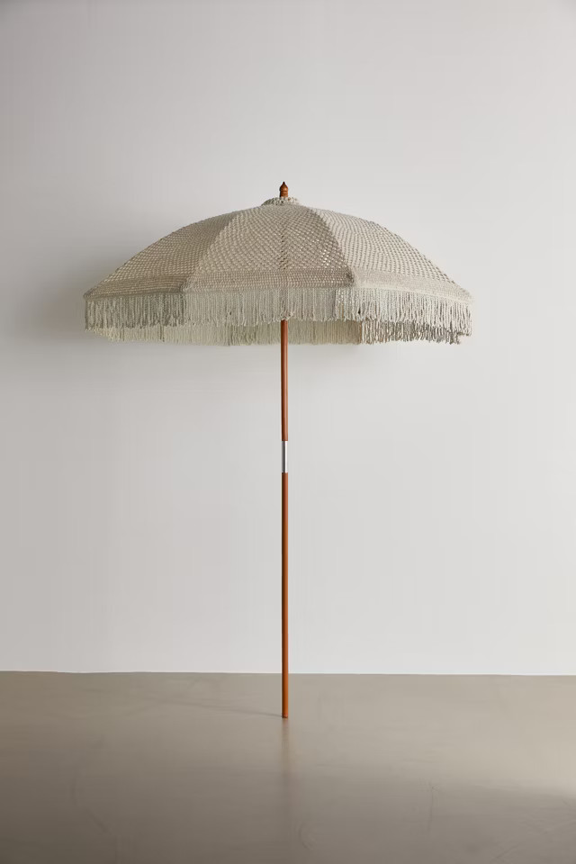 Macrame Patio Umbrella | Urban Outfitters (US and RoW)