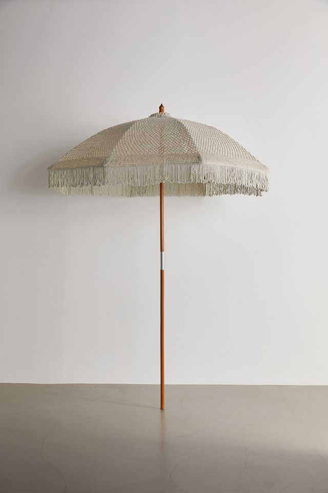 Macrame Patio Umbrella | Urban Outfitters (US and RoW)