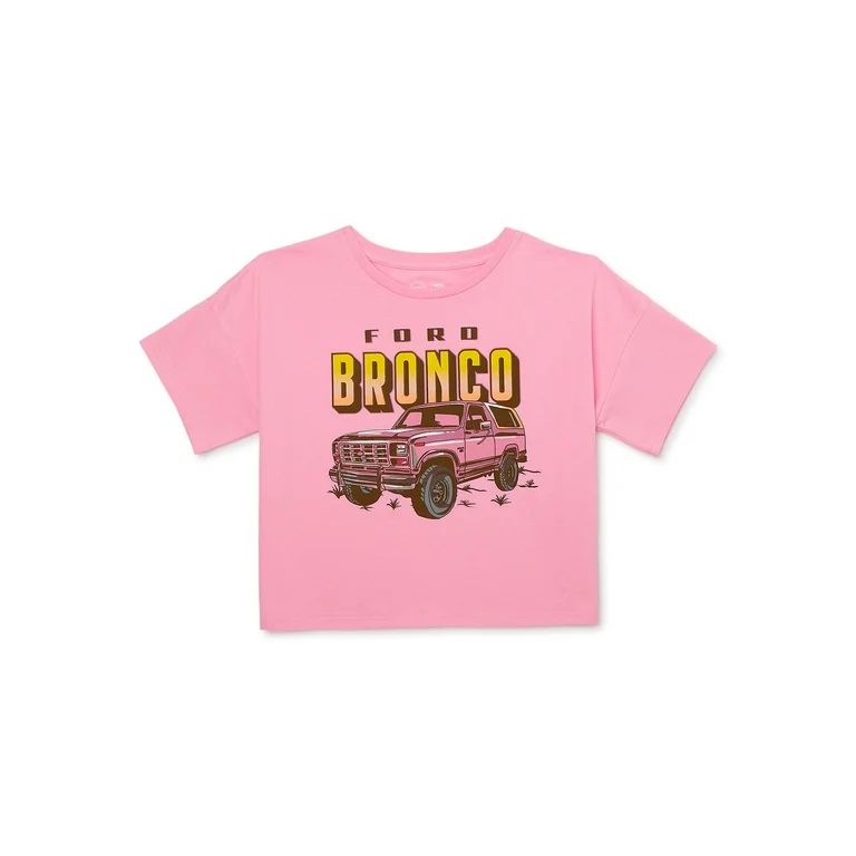 Wonder Nation Girls Retro Bronco Short Sleeve Graphic T-Shirt, Sizes 4-18 - Walmart.com | Walmart (US)