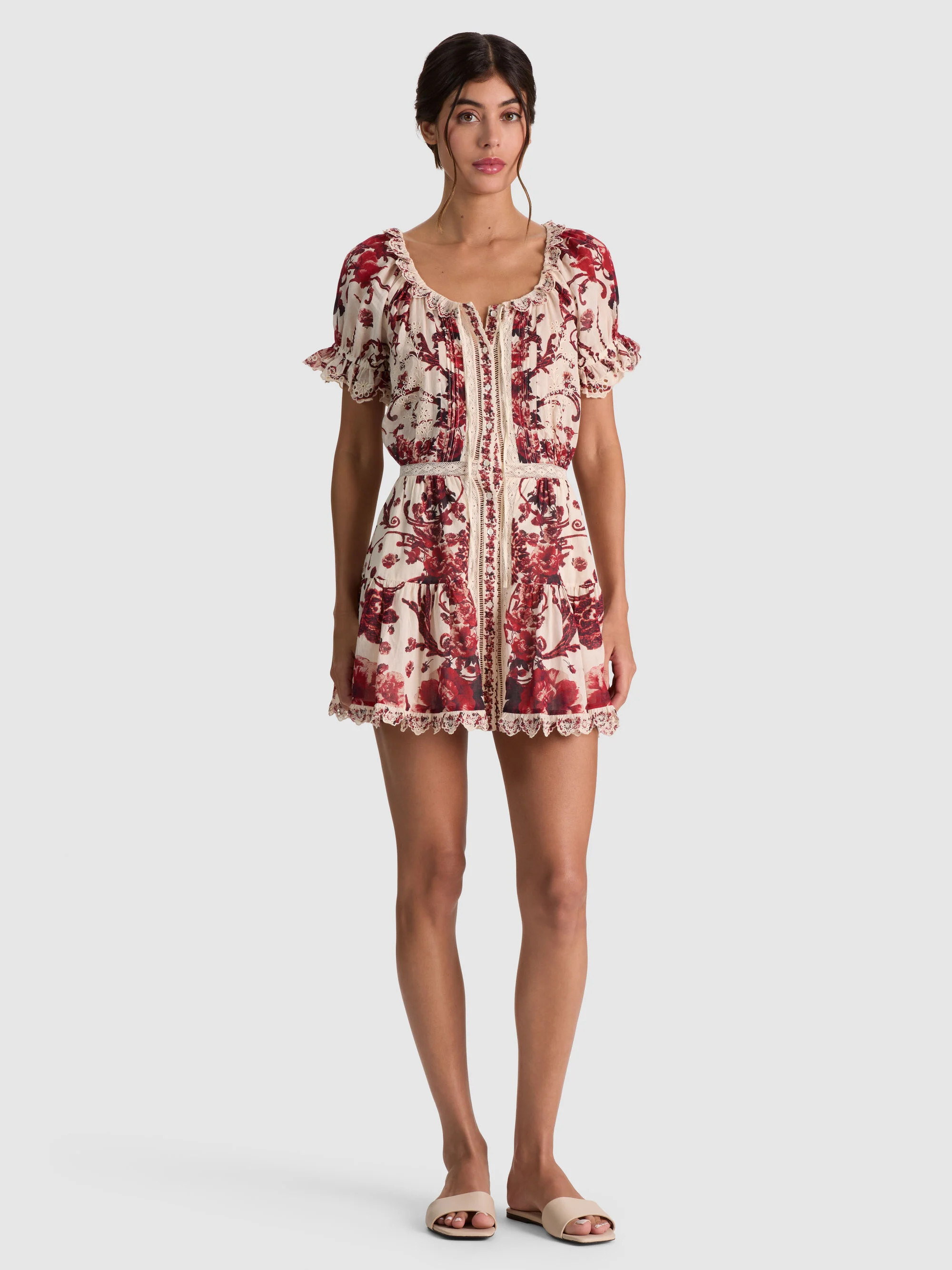 MCLAINE PUFF SLEEVE MINI DRESS | Alice + Olivia