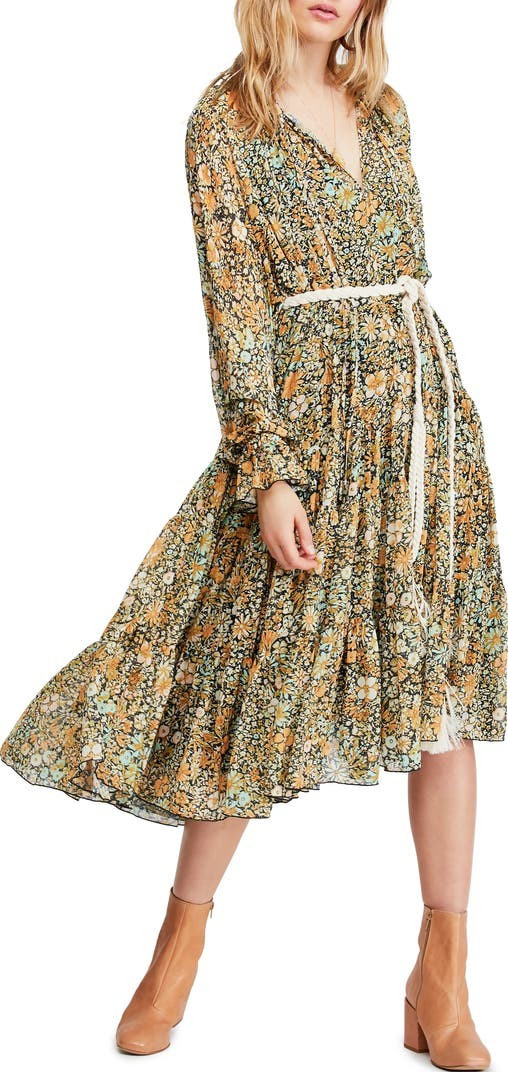 Feeling Groovy Long Sleeve Midi Dress | Nordstrom Canada