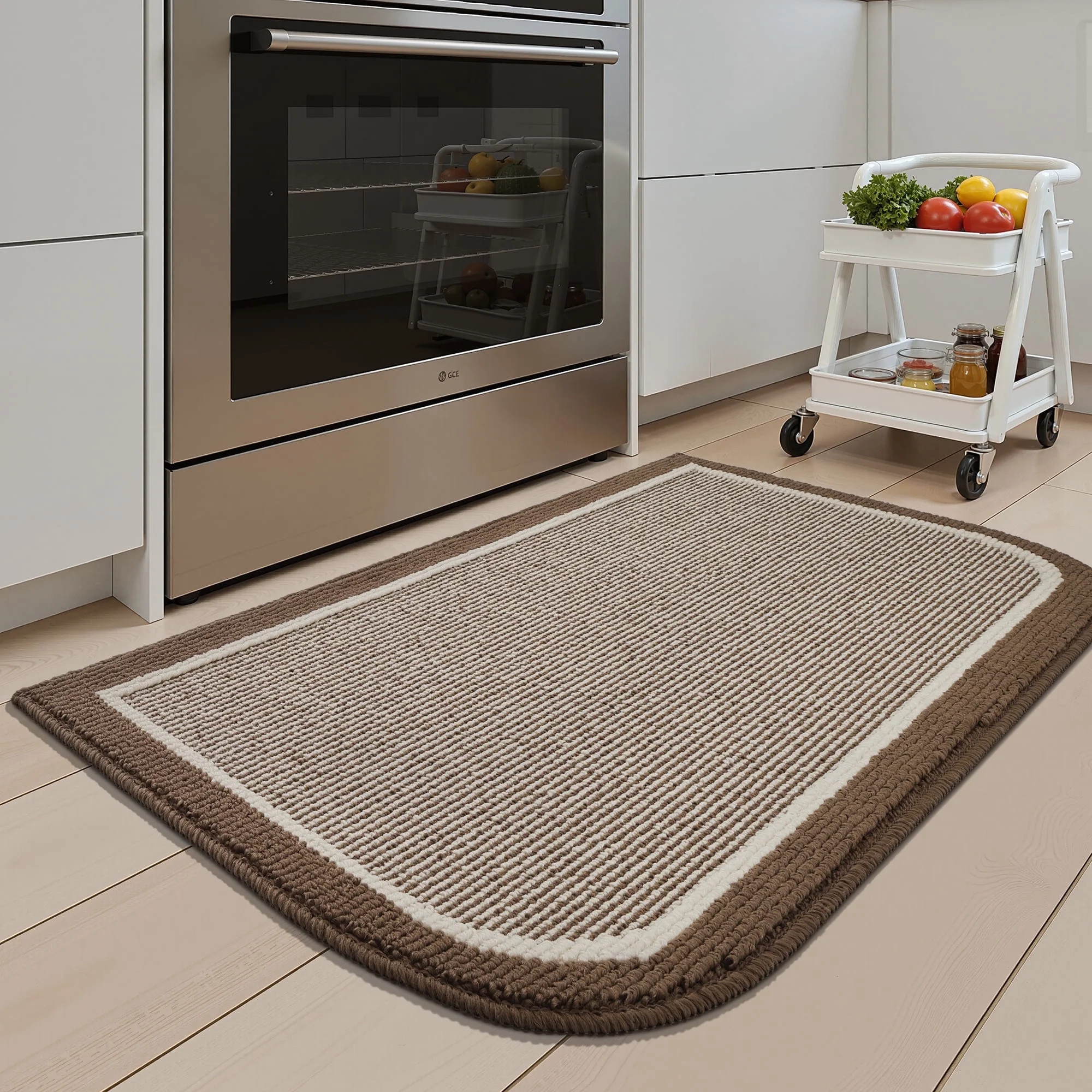 SIXHOME Non-Slip Kitchen Rug, Washable 20"x32" Twill Floor Mat, Half Circle Design for Sink, Laun... | Walmart (US)