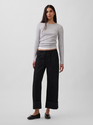 Low Rise UltraSoft Easy '90s Loose Crop Jeans | Gap (US)