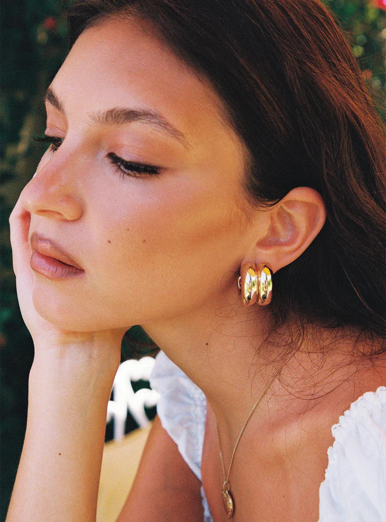 Take My Breath Double Hoop Earring Gold | Princess Polly US