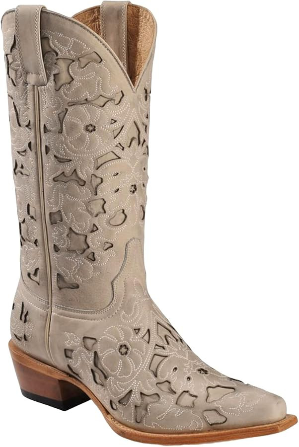 Shyanne Women's Laser Cut Cowboy Boot Snip Toe - BBW244 | Amazon (US)