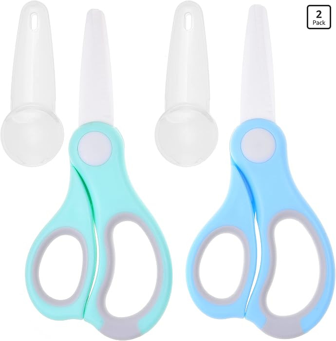 Ceramic Baby Food Scissors - Portable Shears - Healthy Food Cutter with Dust Cover and Storage Ca... | Amazon (US)