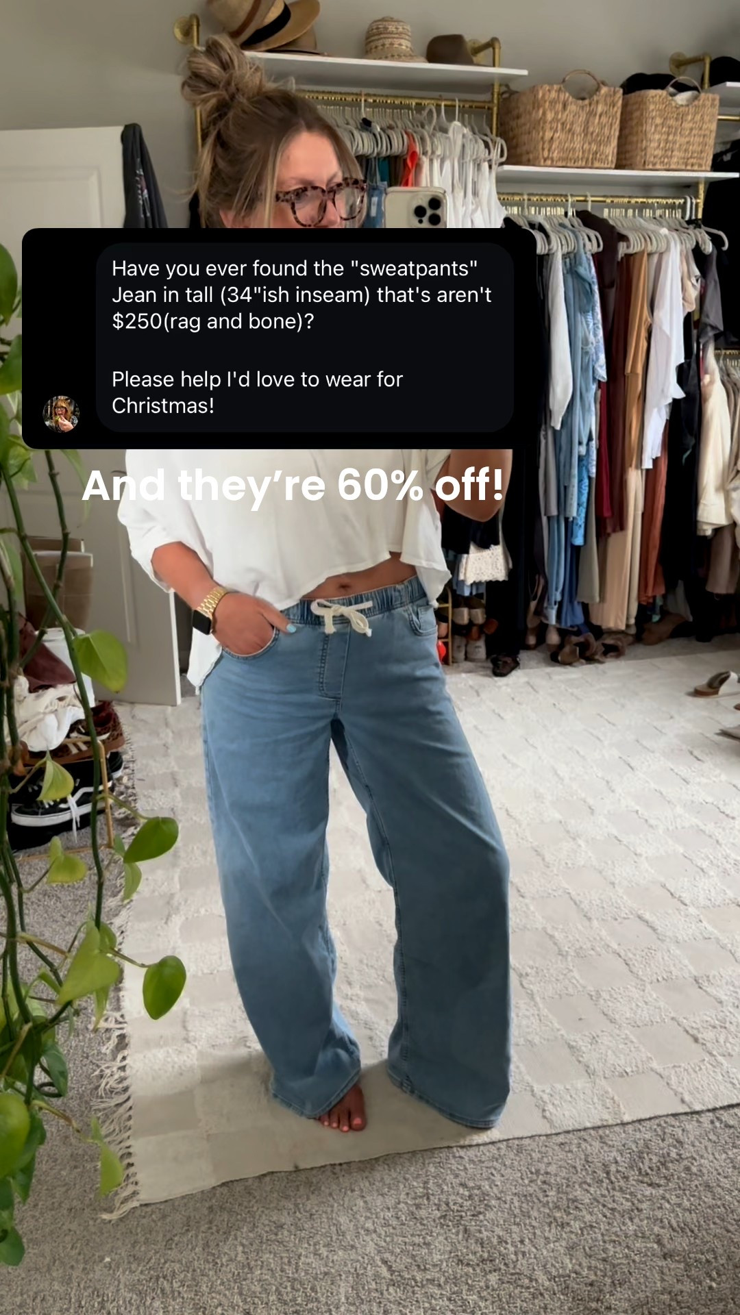 What I call “pajama jeans” 😆 60% off, come in a bunch of colors! I’m in a medium tall

#LTKSaleAlert #LTKOver40 #LTKTall