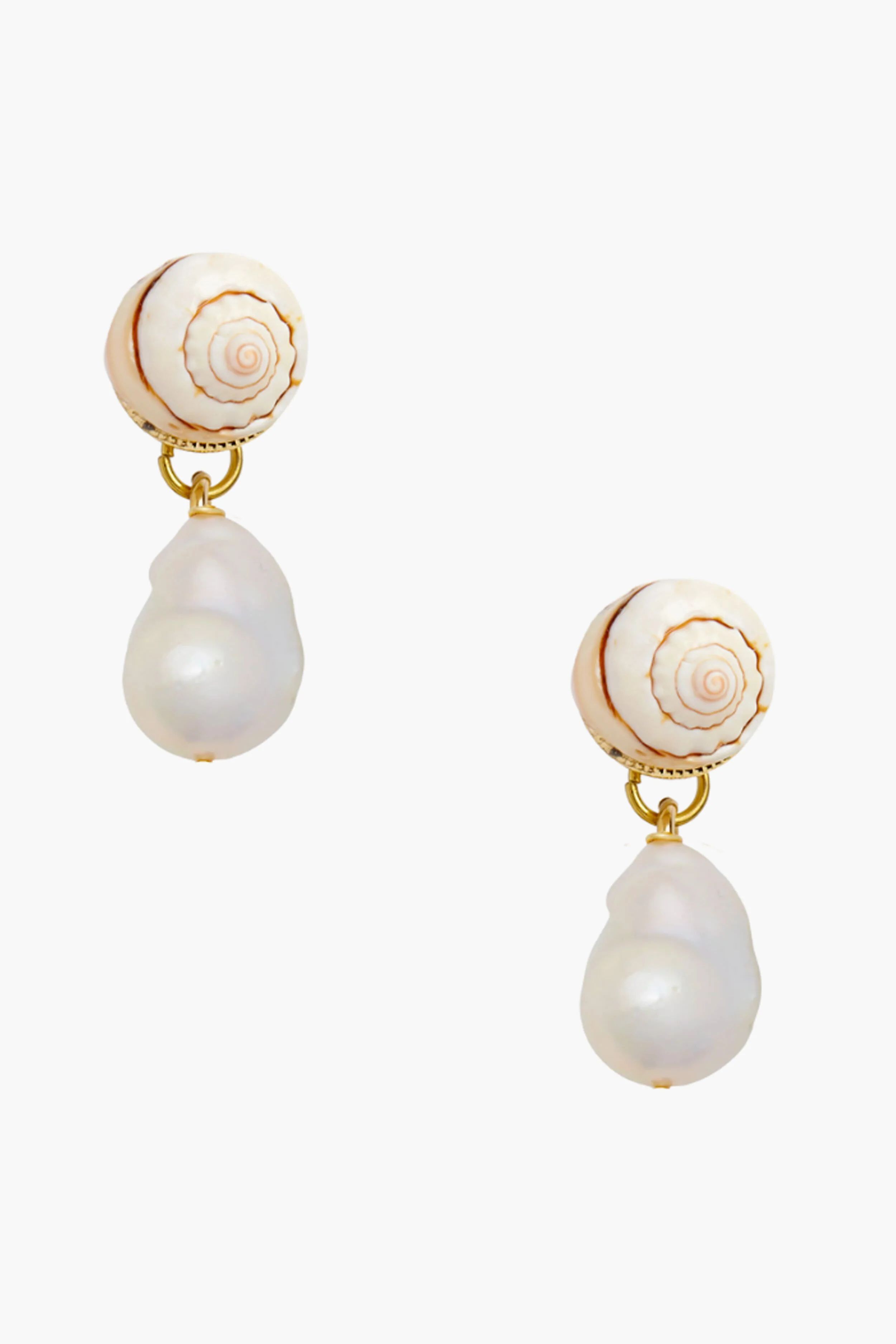Cowrie Baroque Pearls Earrings | Tuckernuck (US)
