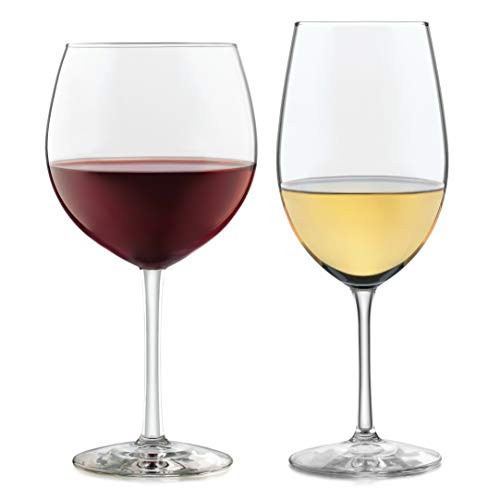 Libbey Vineyard Reserve Wine Glass Party Set for Chardonnay and Merlot/Bordeaux, 12 Piece Assortm... | Amazon (US)