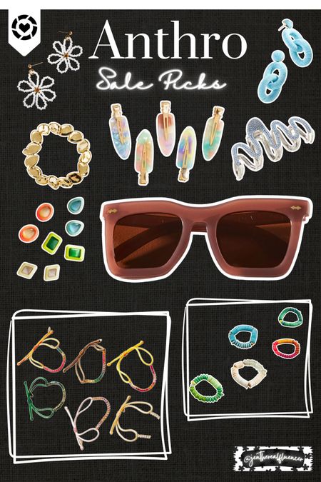 Anthro sale picks, colorful jewelry, accessories, beaded bracelets, earrings, claw clips, studs, sunglasses, flowers, rhinestones, gold

#costumejewelry #jewelry #gold #silver #goldjewelry #goldjewelryideas #jewelrytrends #jewelryaddict #jewelrylover #jewelryforwomen #silverjewelry #necklace #bracelet #rings #earrings #accessories #trendyjewelry #goldnecklace #silvernecklace #goldbracelet #silverbracelet #goldearrings #silverearrings #goldrings #silverrings #goldaccessories #silveraccessories #pearl #pearls #affordablejewelry #budgetjewelry #layered #layering #layeringjewelry #beads #beaded #dainty #daintyjewelry #stacking #stackable #stackablejewelry #layerednecklaces #stackablebracelets #stackablerings #boho #bohostyle #bohojewelry #bohobracelets #bohonecklaces #statementjewelry #statementearrings #under50 #under100 #jewelryunder50 #jewelryunder100  Boho, boho outfit, boho look, boho fashion, boho style, boho outfit inspo, boho inspo, boho inspiration, boho outfit inspiration, boho chic, boho style look, boho style outfit, bohemian, whimsical outfit, whimsical look, boho fashion ideas, boho dress, boho clothing, boho clothing ideas, boho fashion and style, hippie style, hippie fashion, hippie look, fringe, pom pom, pom poms, tassels, california, california style,  #boho #bohemian #bohostyle #bohochic #bohooutfit #style #fashion #summer #sunmerstyle #summeroutfit #summeroutfitidea #summeroutfitinspo #summeroutfitinspiration #summerlook #summerpick #summerfashion #travel #vacation #vacay #tropical #resort #outfit #inspiration Travel outfit, vacation outfit, travel ootd, vacation ootd, resort outfit, resort ootd, travel style, vacation style, resort style, vacay style, travel fashion, vacay fashion, vacation fashion, resort fashion, travel outfit idea, travel outfit ideas, vacation outfit idea, vacation outfit ideas, resort outfit idea, resort outfit ideas, vacay outfit idea, vacay outfit ideas 

#LTKxAnthro #LTKSeasonal #LTKsalealert