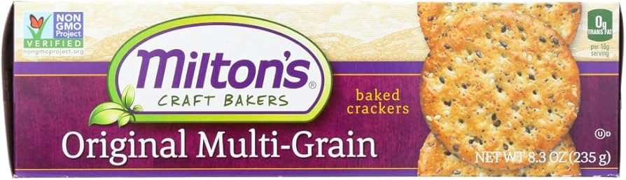 Milton's, Craft Bakers, Original Multi Grain Crackers, 8.3oz Box (Pack of 4) by Milton's Craft Ba... | Amazon (US)