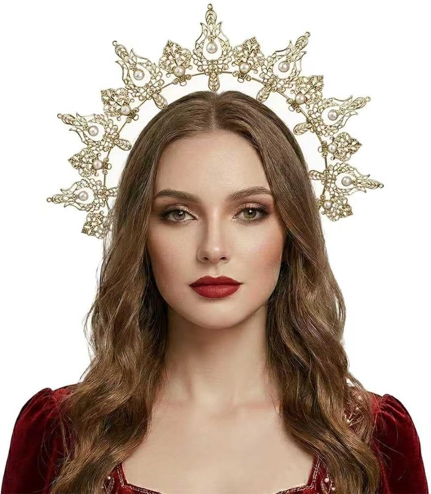 Amazon.com : Bubbmi Women Halo Sun Goddess Costume Headband, Mary Crown Sunburst Hair Band, Party Masquerade Cosplay Wedding Photoshoot Festival Headwear : Beauty & Personal Care | Amazon (US)