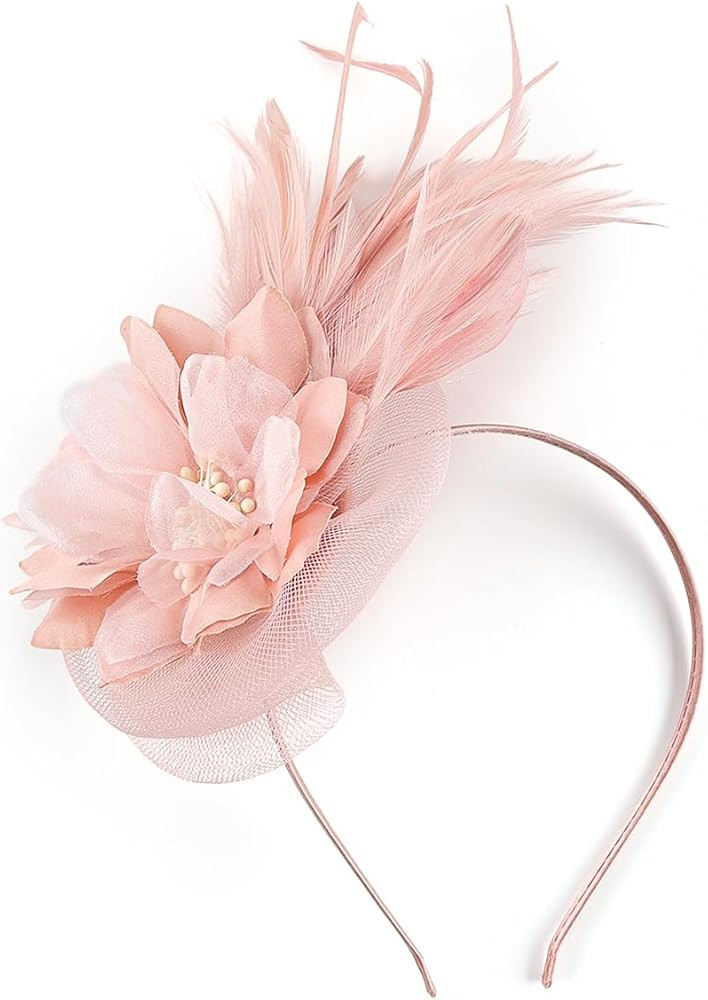 Fascinators Hats for Women,Tea Party Fascinator Hair Clip with Feathers for Wedding,Derby Hats He... | Amazon (US)