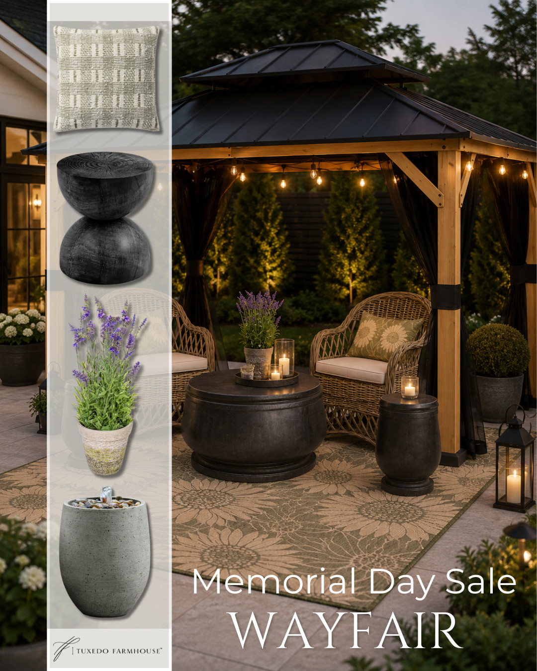 ☀️ Creating an outdoor space that feels like an extension of your home starts with the little details 🤍 Cozy seating, layered textures, soft lighting, and timeless accents instantly turn a patio into your favorite place to unwind.

I’m loving these Wayfair Memorial Day finds for creating that elevated outdoor look — from statement tables and cozy pillows to greenery and finishing touches that make your space feel warm, inviting, and pulled together 👏 And the sale prices make now the perfect time to grab those wishlist pieces. 

 #LTKSeasonal #LTKHome #LTKSaleAlert