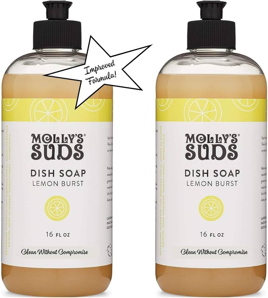 Molly's Suds Natural Liquid Dish Soap | Long-Lasting, Powerful Plant-Powered Ingedients | Herbal ... | Amazon (US)
