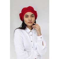Parisian Style Beret, Vintage French Linen Beret Hat, Painter Red Women Summer Organic Yarns Béret F | Etsy (UK)