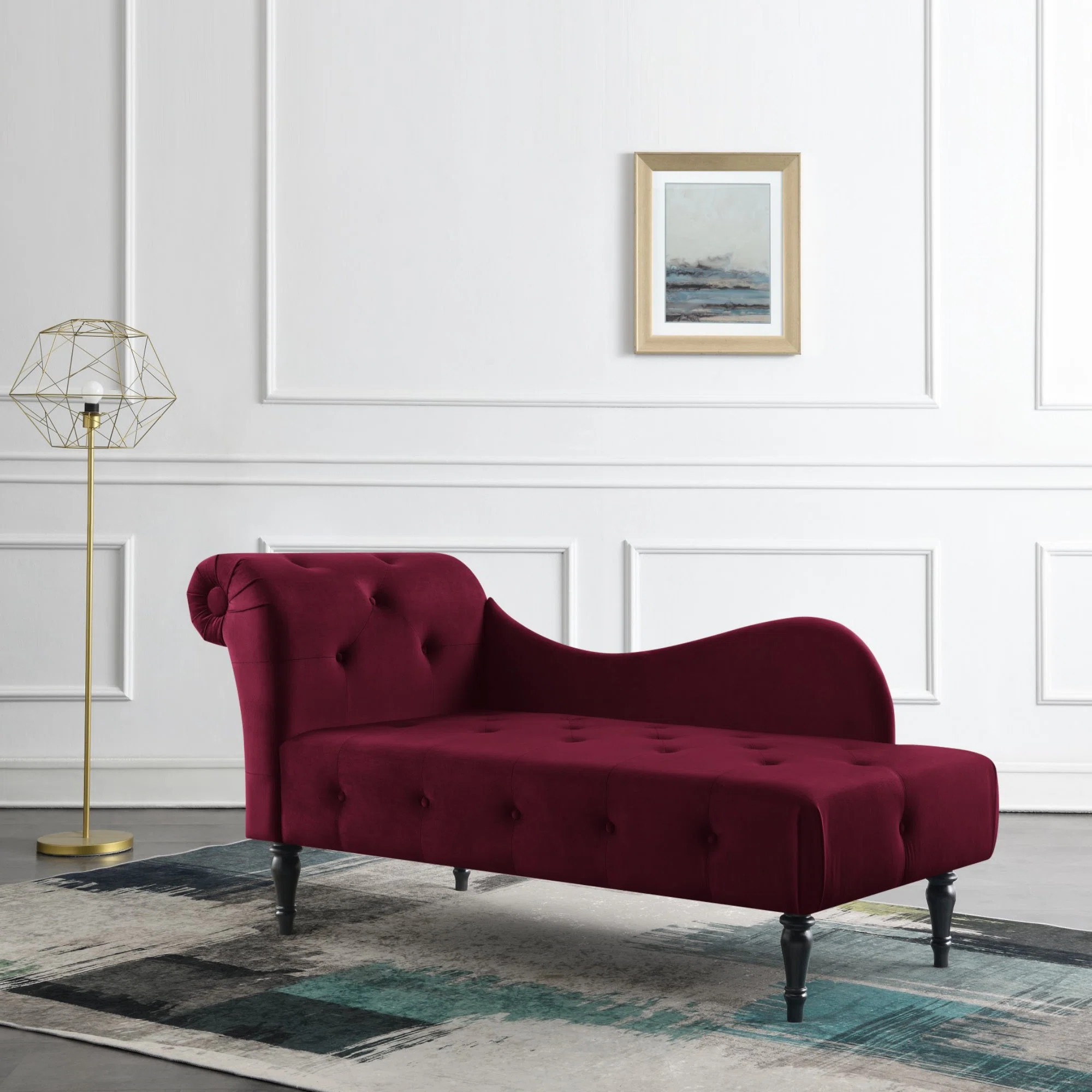 Schull Tufted One Arm Left-Arm Chaise Lounge | Wayfair North America