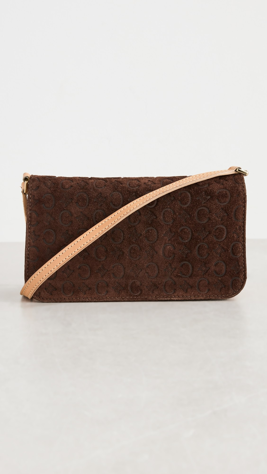 Celine Brown Suede Shoulder Bag | Shopbop