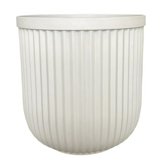 Better Homes & Gardens 16"W x 16"L x 15.8"H Ellan White Resin Plant Pot Planter | Walmart (US)