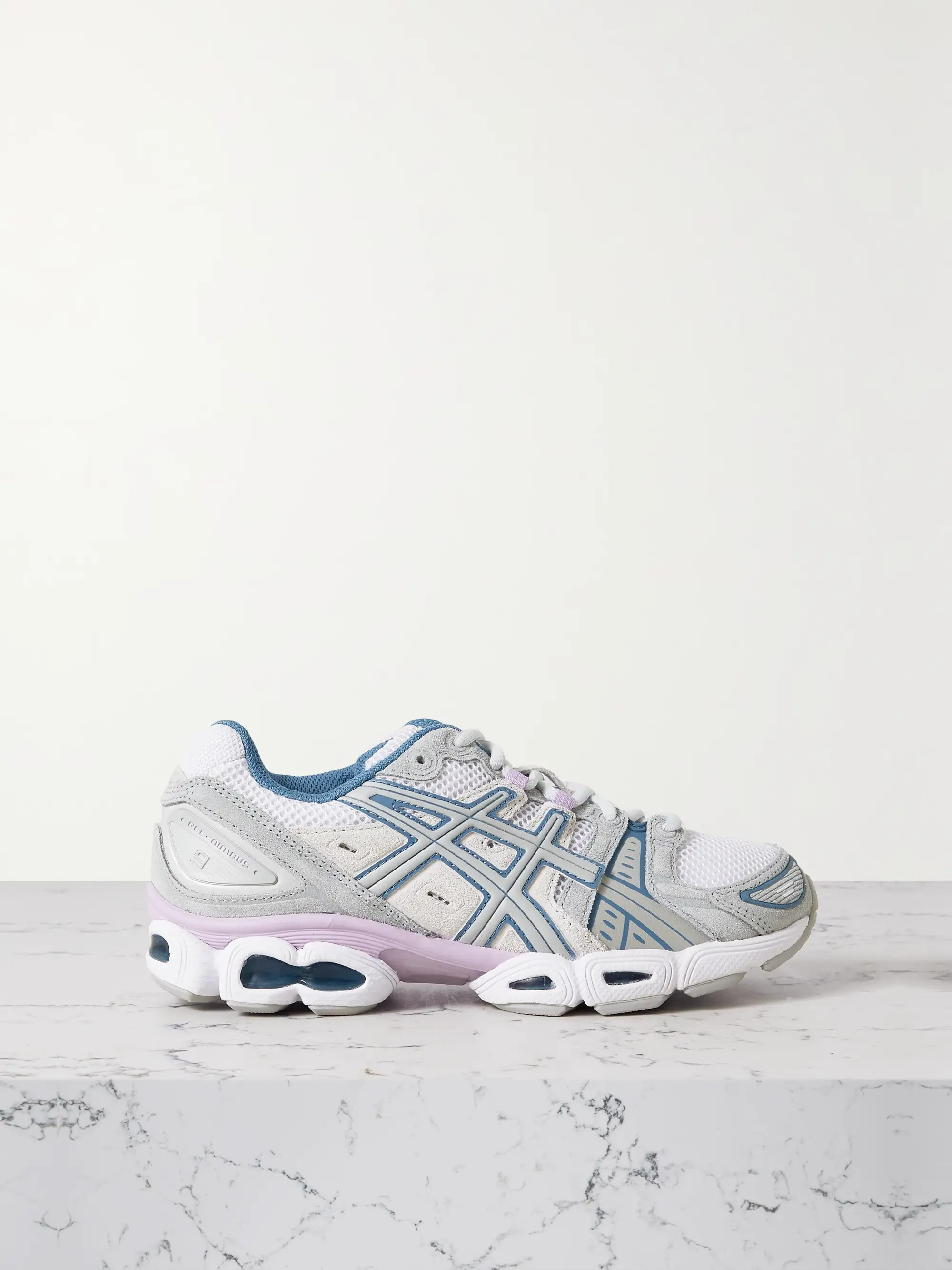 ASICSUb5-S Gel-Nimbus 9 faux leather-trimmed mesh sneakers | NET-A-PORTER APAC