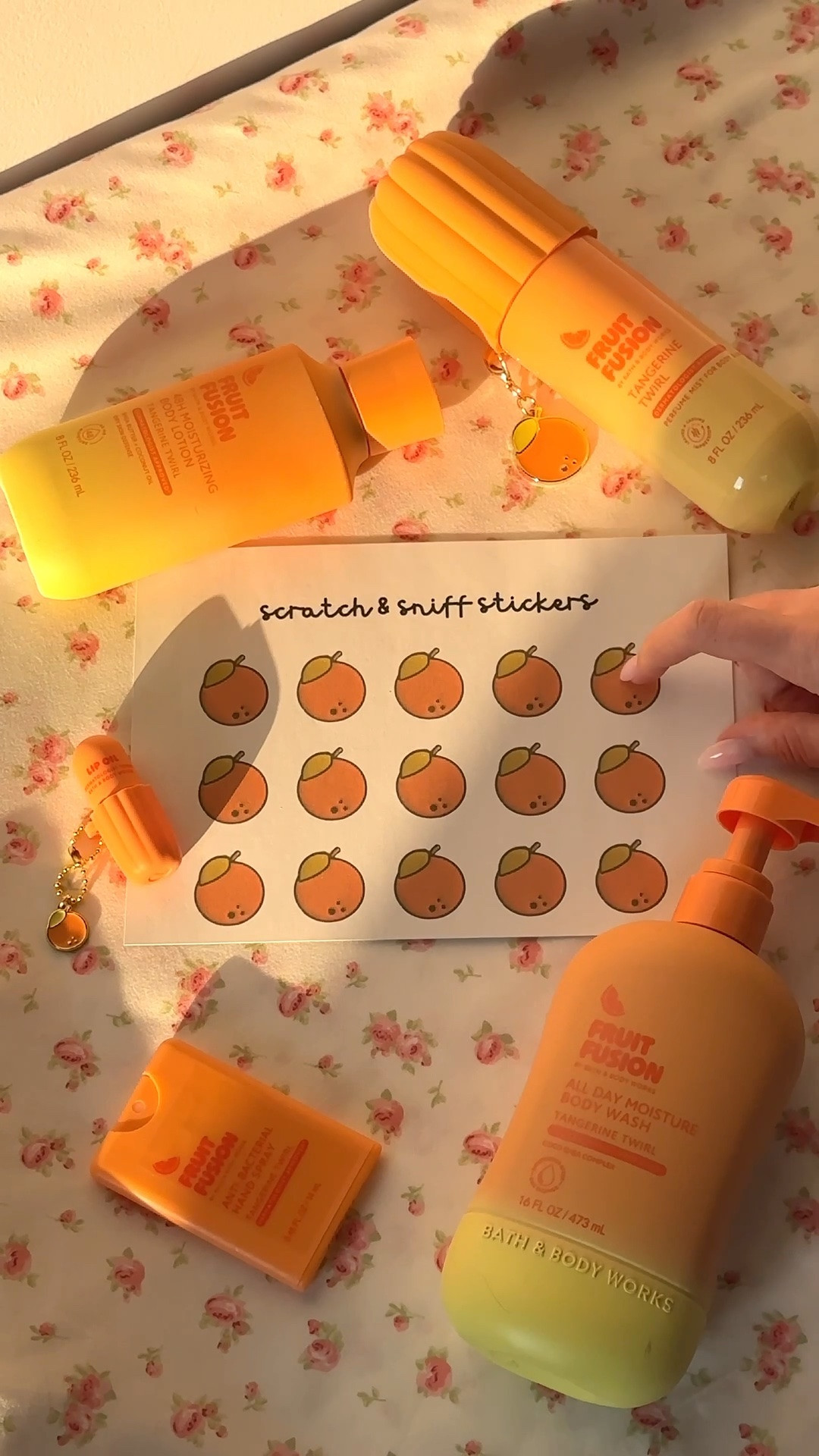 #bathandbodyworks_partner @Bath & Body Works new fruit fusion line smells so nostalgic to me for some reason 🍊 love that Hilary Duff is the face of the line - the lotion reminds me of one I had during her early 2000s y2k era 🧡 I was always making things like these diy scratch and sniff stickers back then!  #fruitfusion #perfumehacks #summercrafts

#LTKgrwm #LTKselfcare #LTKBeauty