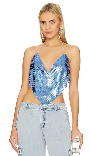 x REVOLVE Chain Top in Blue | Revolve Clothing (Global)