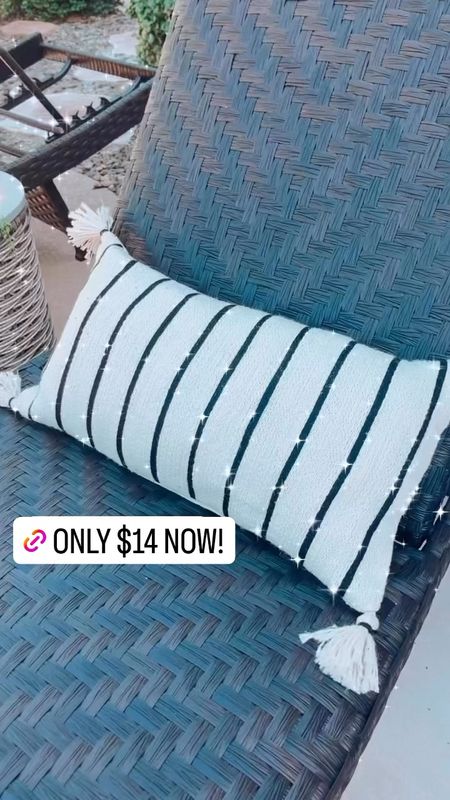Woven stripes outdoor pillow / outdoor pillow sale! Lumbar pillow perfect for porch, patio or deck // $14, target home, target finds 

#LTKFind #LTKhome #LTKsalealert