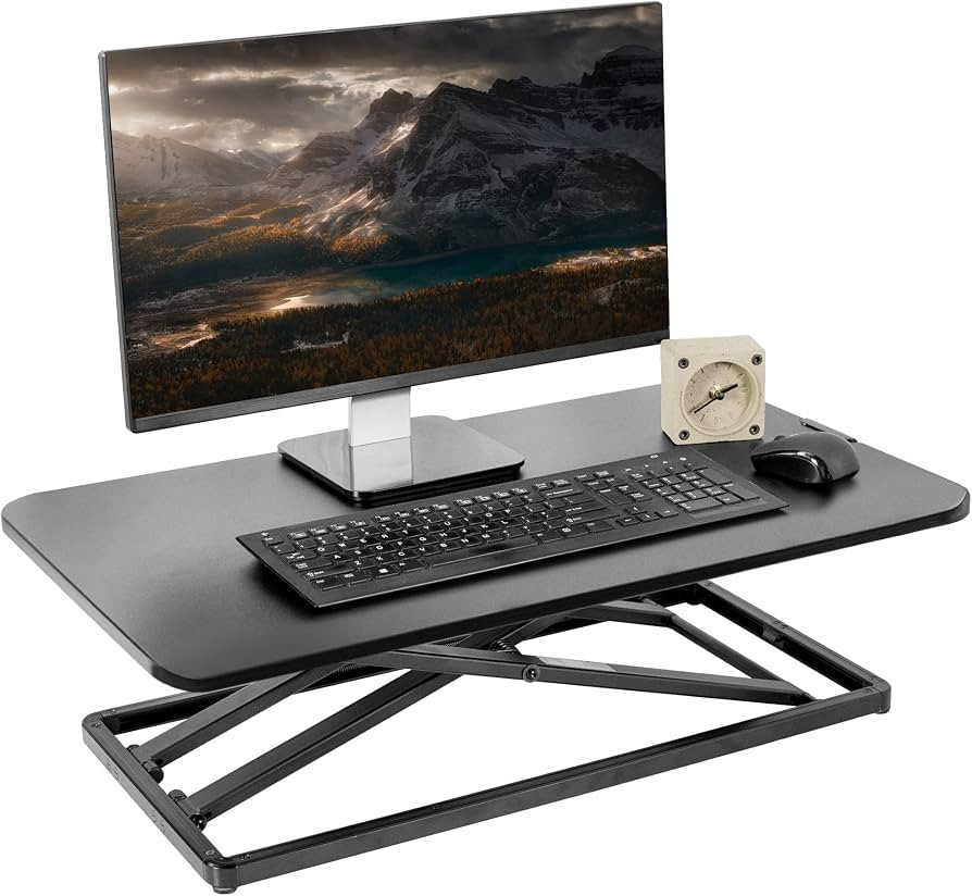 VIVO Economy Single Top Height Adjustable 29 inch Standing Desk Converter, Sit Stand Tabletop Mon... | Amazon (US)