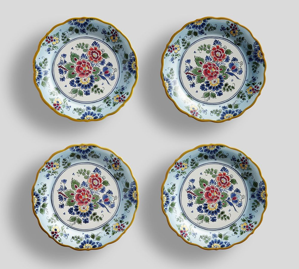 Charleston Floral Handcrafted Stoneware Salad Plates - Set of 4 | Pottery Barn (US)