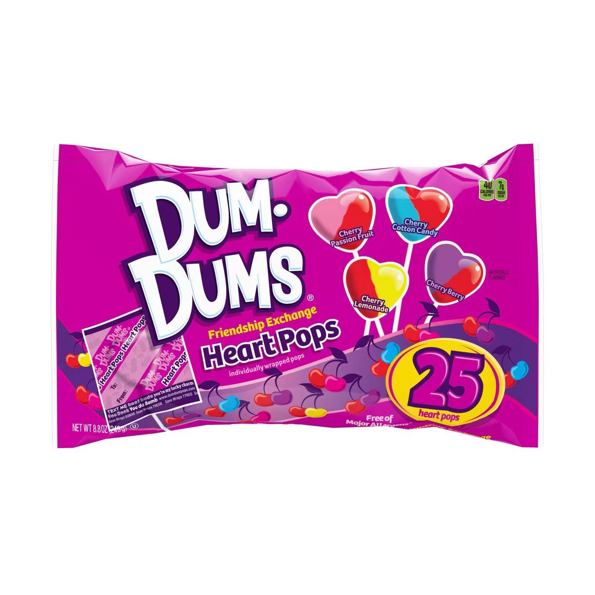 DumDums Valentine's Friendship Exchange Heart Pops - 8.8oz/25ct | Target