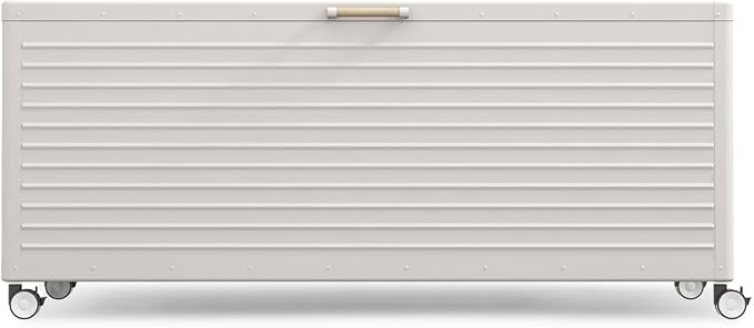 281 Gallon Large Outdoor Metal Deck Box with Wheels, Storage Box with Lid for Patio Furniture, Ga... | Amazon (US)