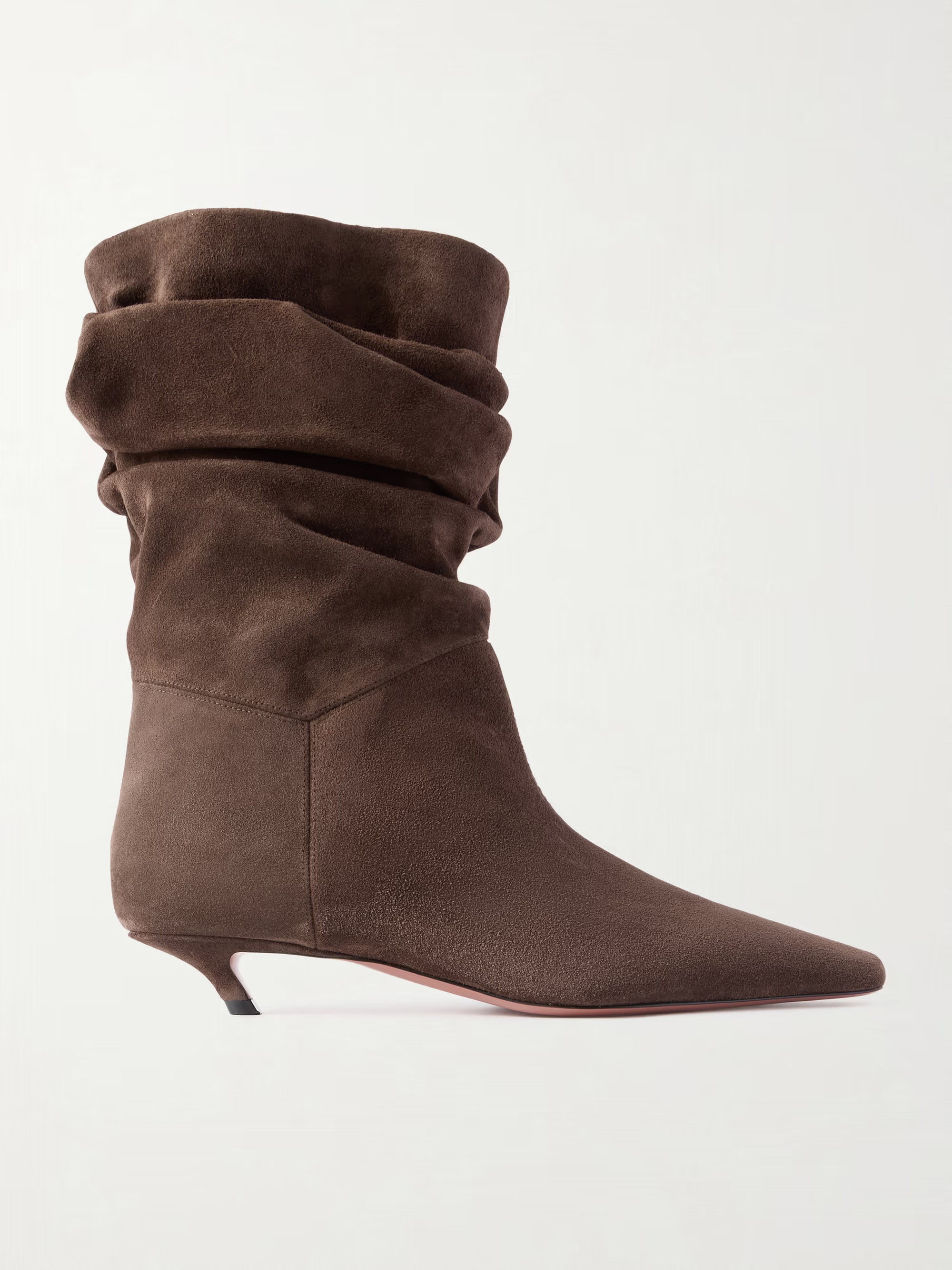 Jamie ruched suede ankle boots | NET-A-PORTER (UK & EU)