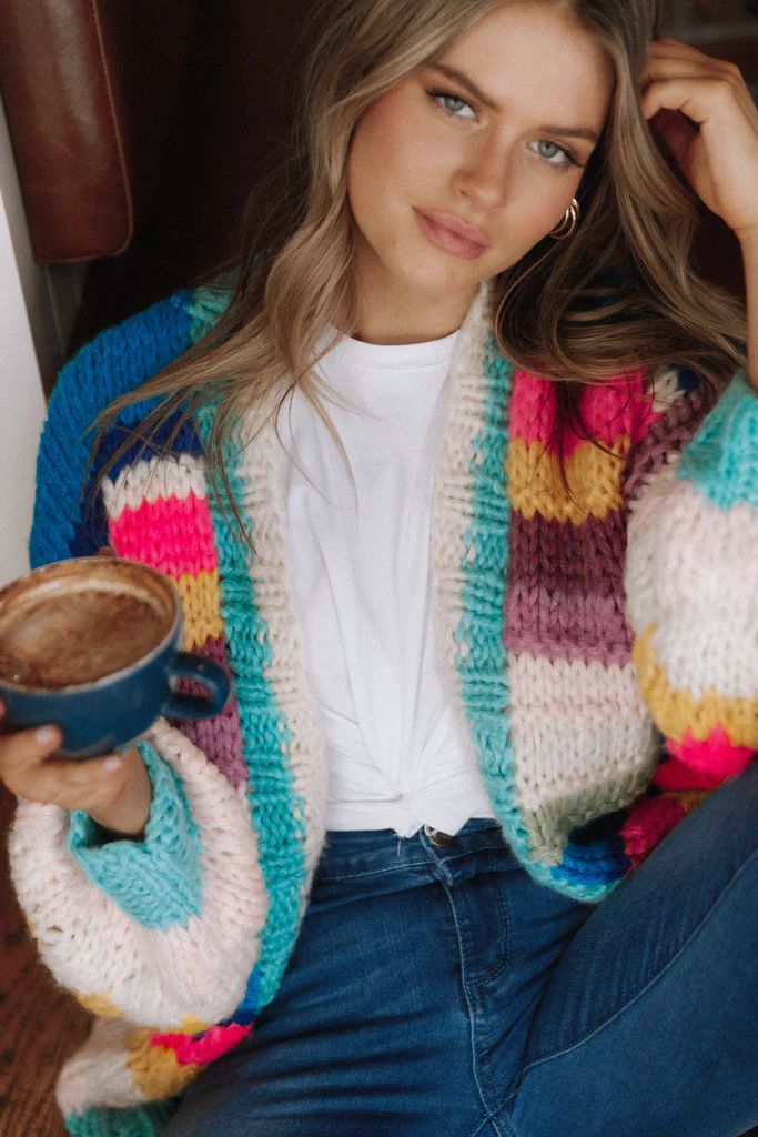 Jennifer Oversized Striped Handknit Knit Sweater - Multi | Petal & Pup (US)
