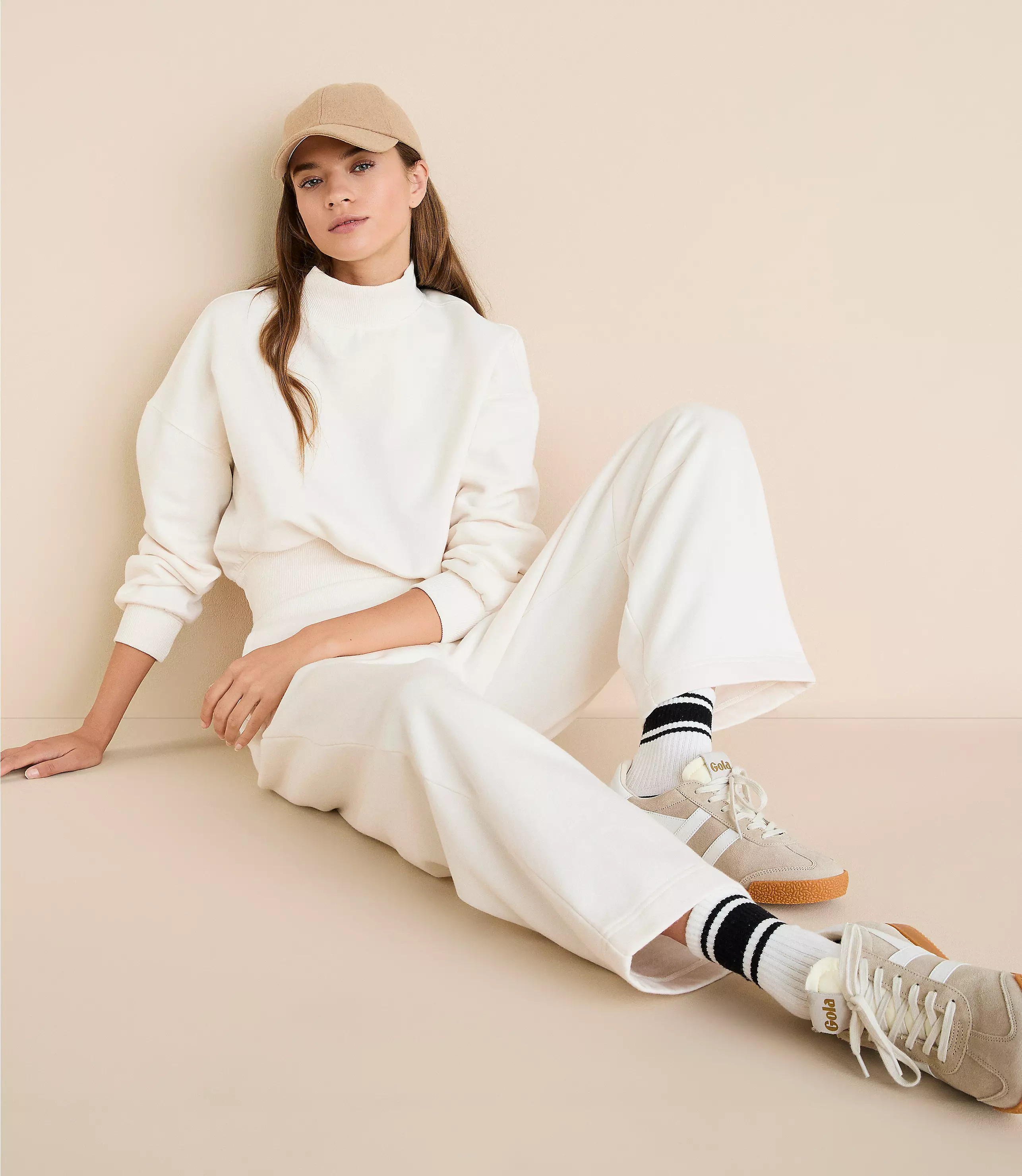 Lou & Grey Elite Fleece Mock Neck Sweatshirt | LOFT