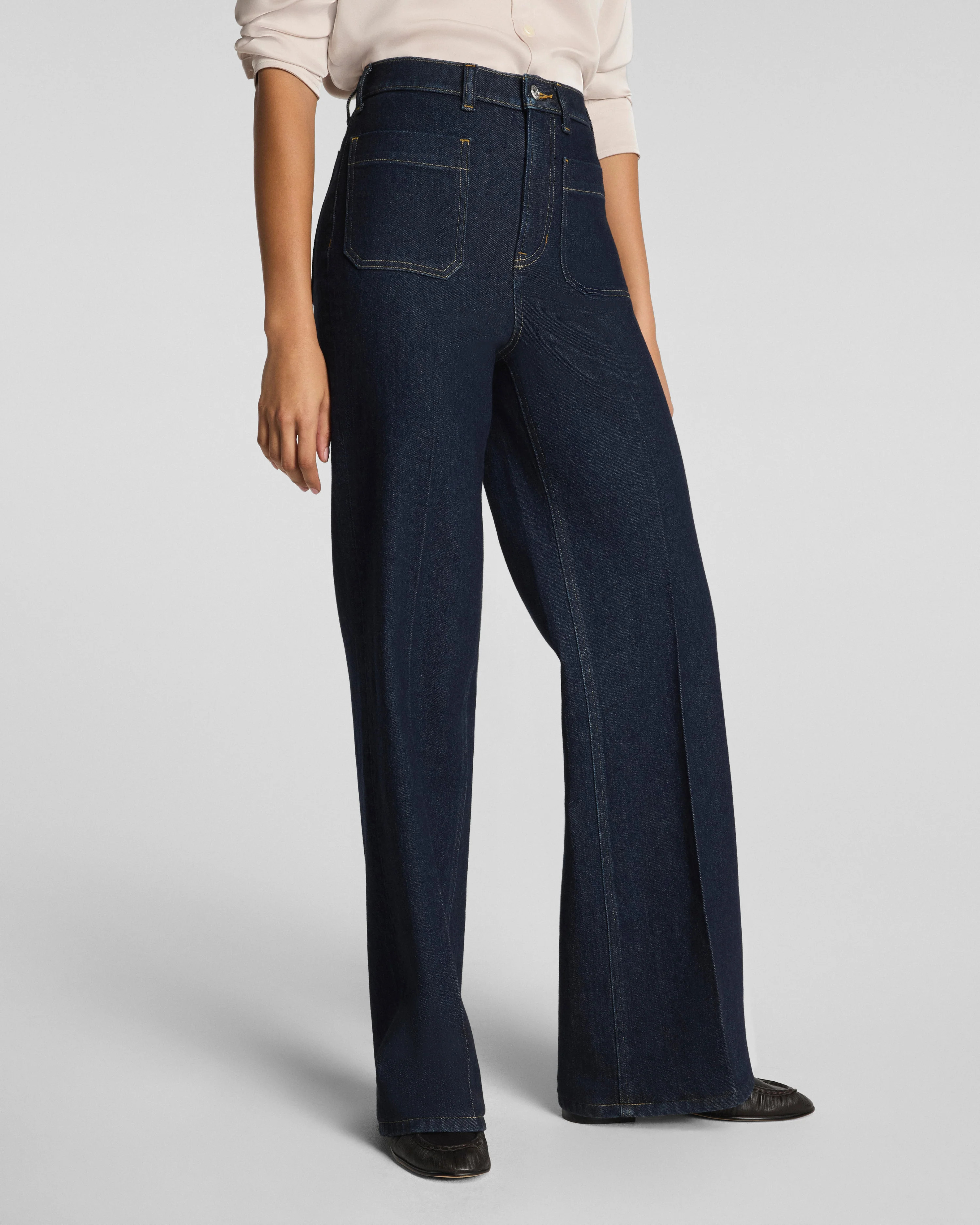 SPANXshape™ Authentic 360Easy Flare Jeans with Patch Pockets | Spanx