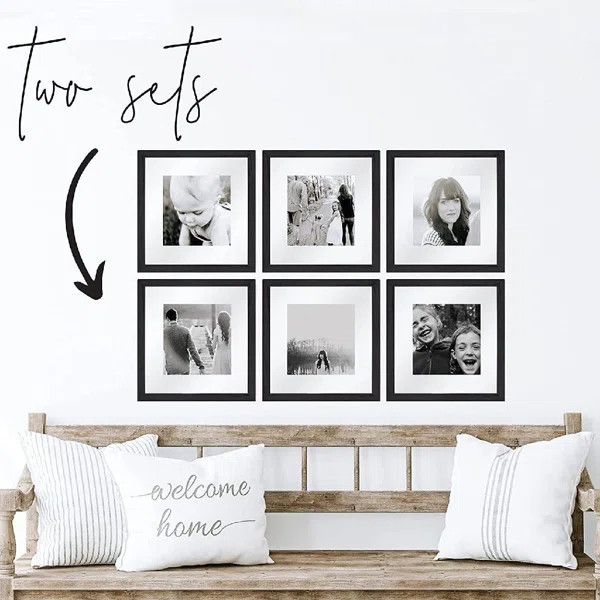 3 Piece 12" X 12" Wood Gallery Wall Frame Set (Set of 3) | Wayfair Professional