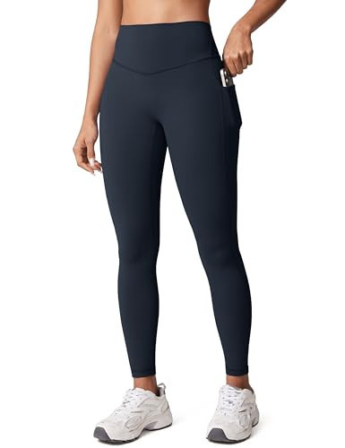 UNISSU Hugcurve No Front Seam High Waisted Workout Leggings with Pockets for Women Buttery Soft Yoga Pants Gym Tights - 25'' Twilight Blue XX-Large | Amazon (US)