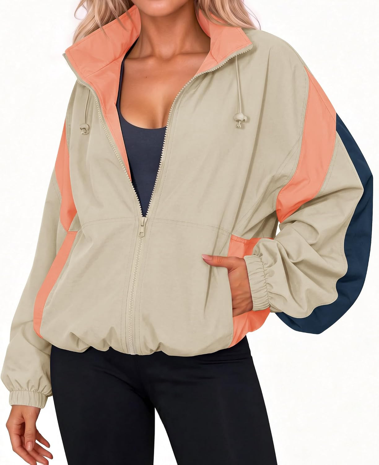 Womens Lightweight Windbreaker Outdoor Hiking Hooded Casual Jacket | Amazon (US)
