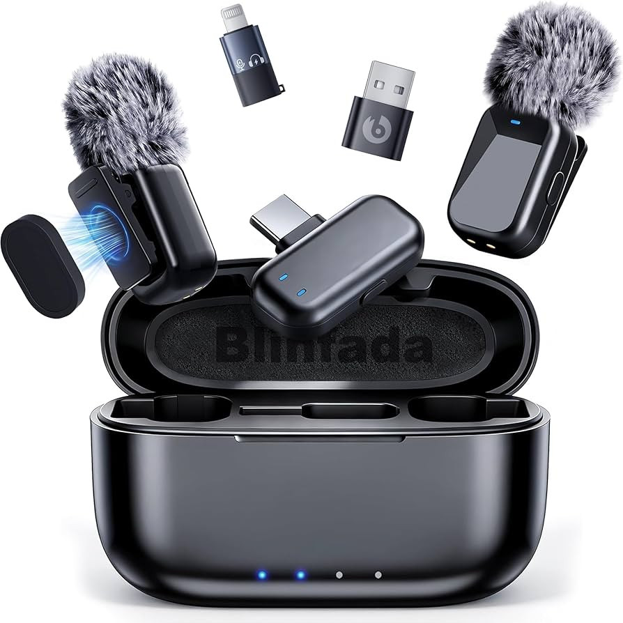 Mini Wireless Lavalier Microphone for iPhone Android Camera, Dual Channel Wireless Microphones wi... | Amazon (US)