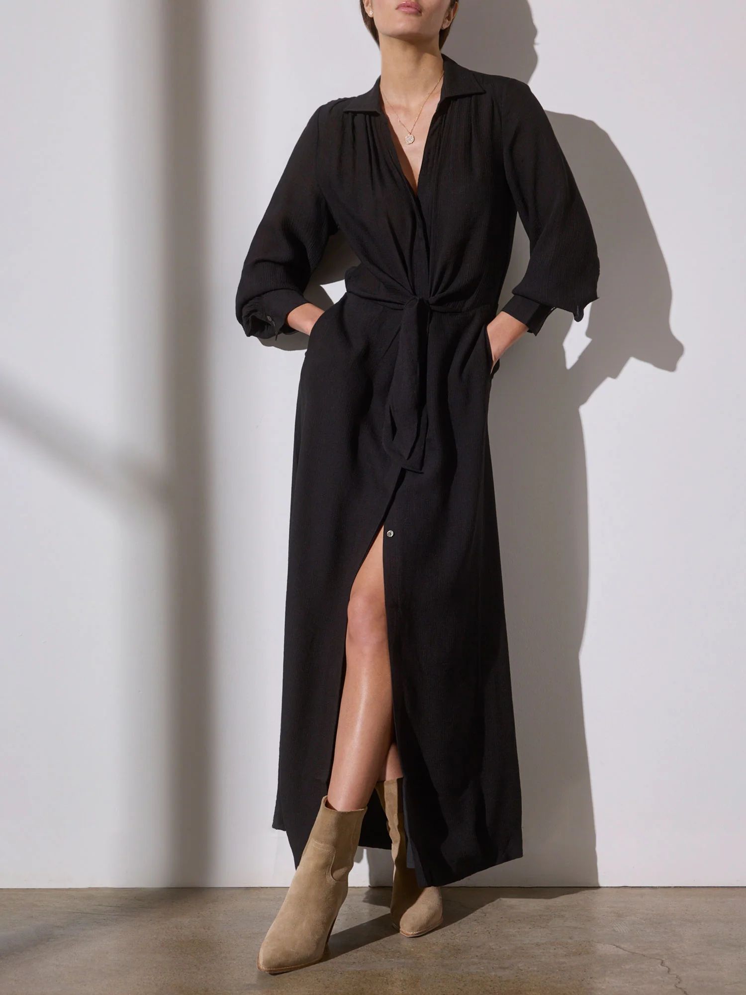 Brochu Walker | Women's Madsen Maxi Dress in Black Onyx | Brochu Walker